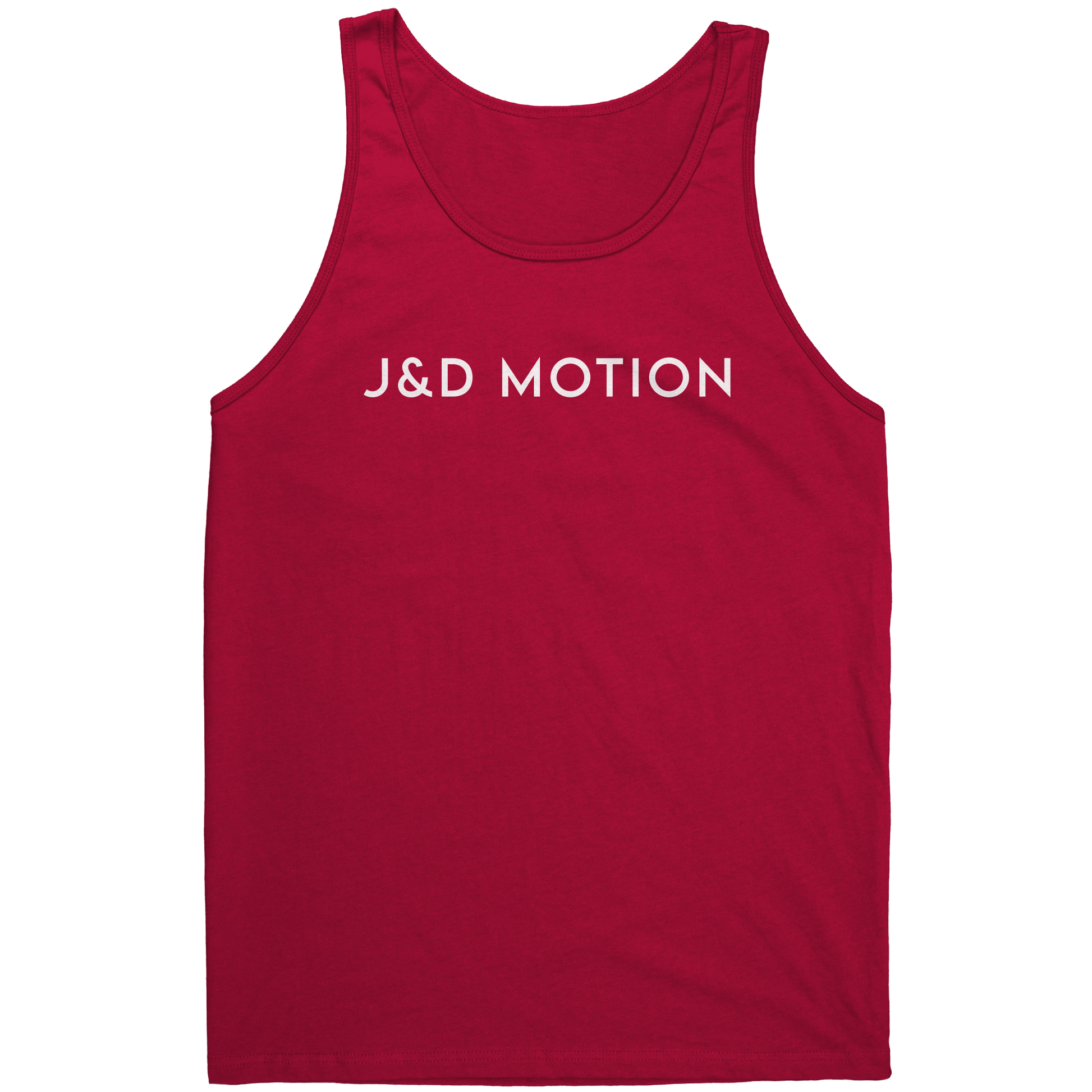 J&D Motion Unisex Tank (White Text) by teelaunch