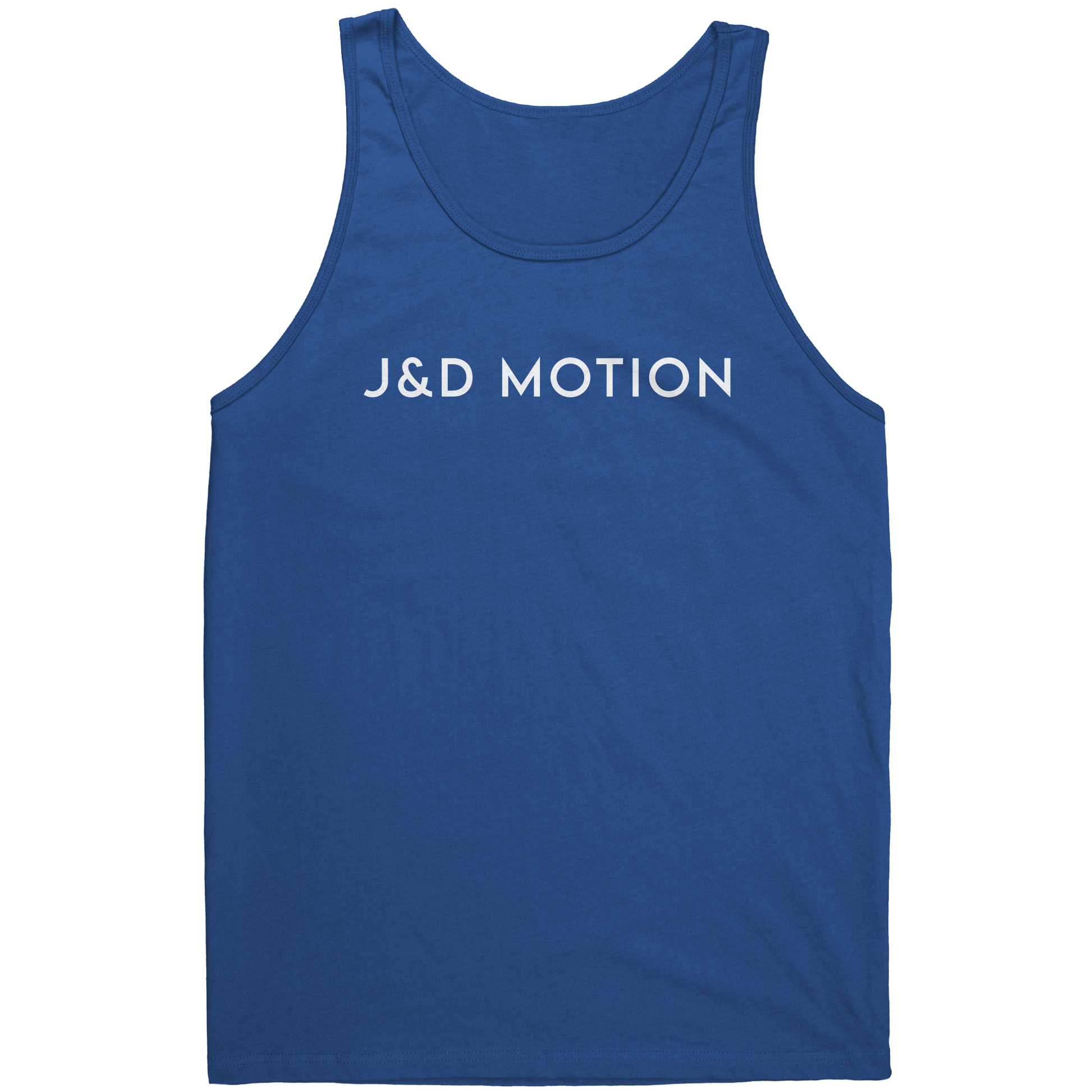 J&D Motion Unisex Tank (White Text) by teelaunch