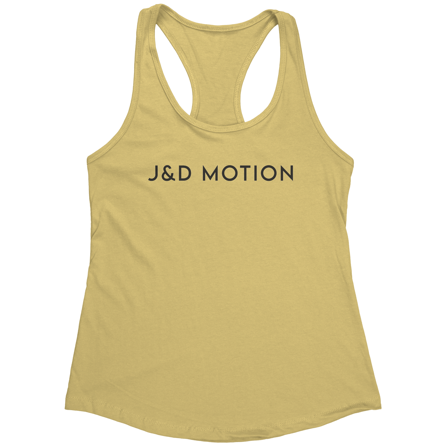 J&D Motion Women's Racerback Tank (Black Text) by teelaunch