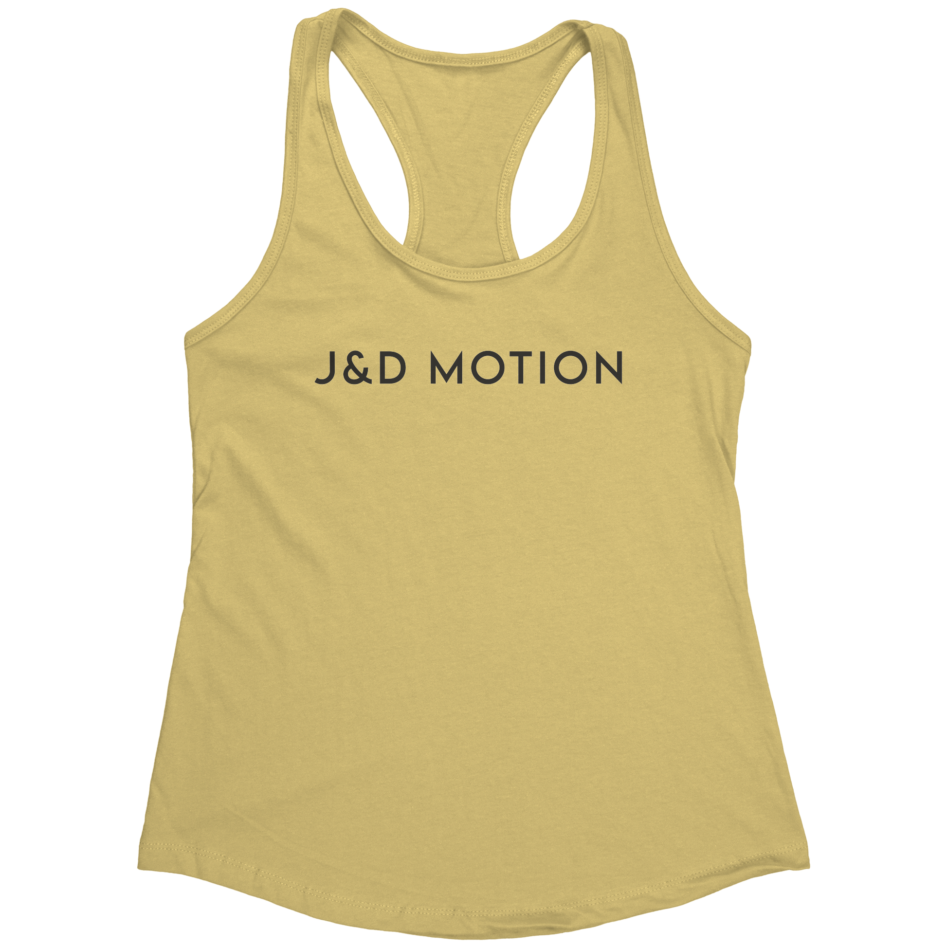 J&D Motion Women's Racerback Tank (Black Text) by teelaunch
