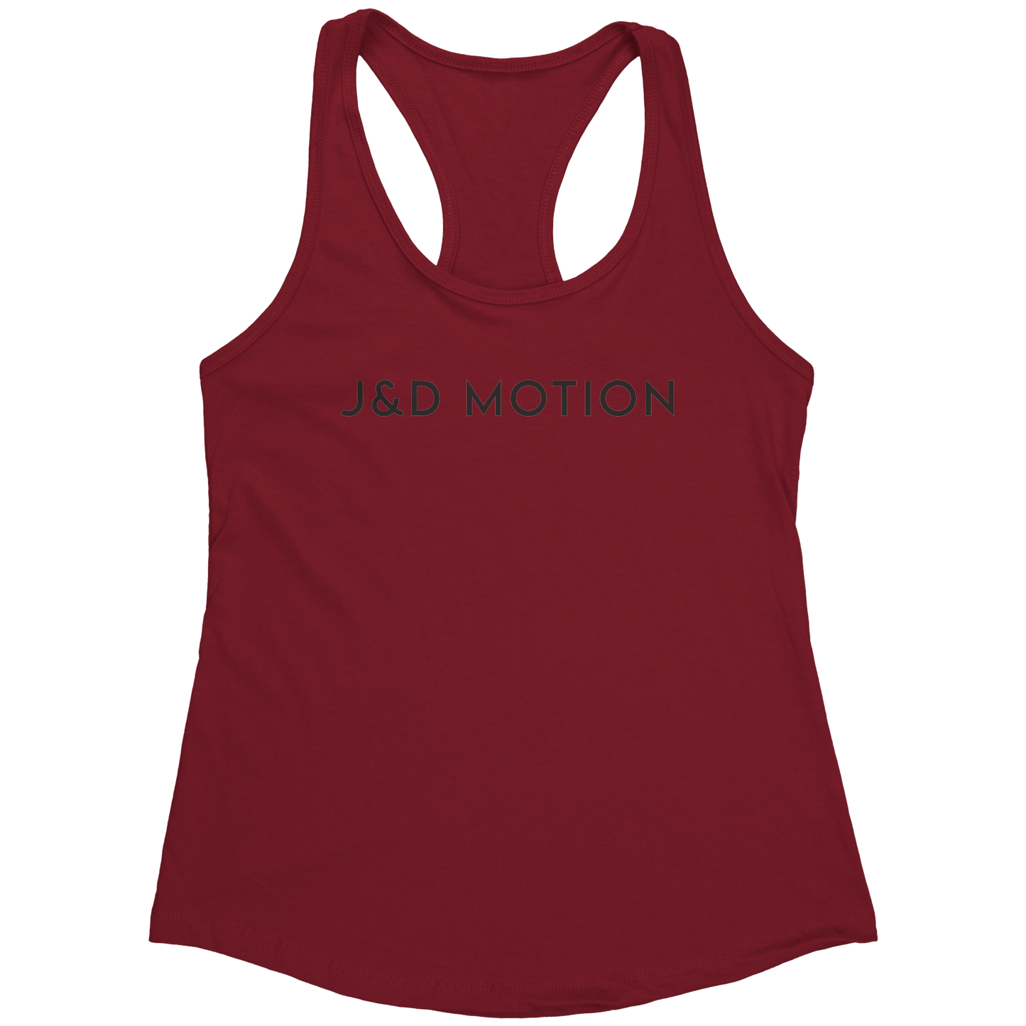 J&D Motion Women's Racerback Tank (Black Text) by teelaunch