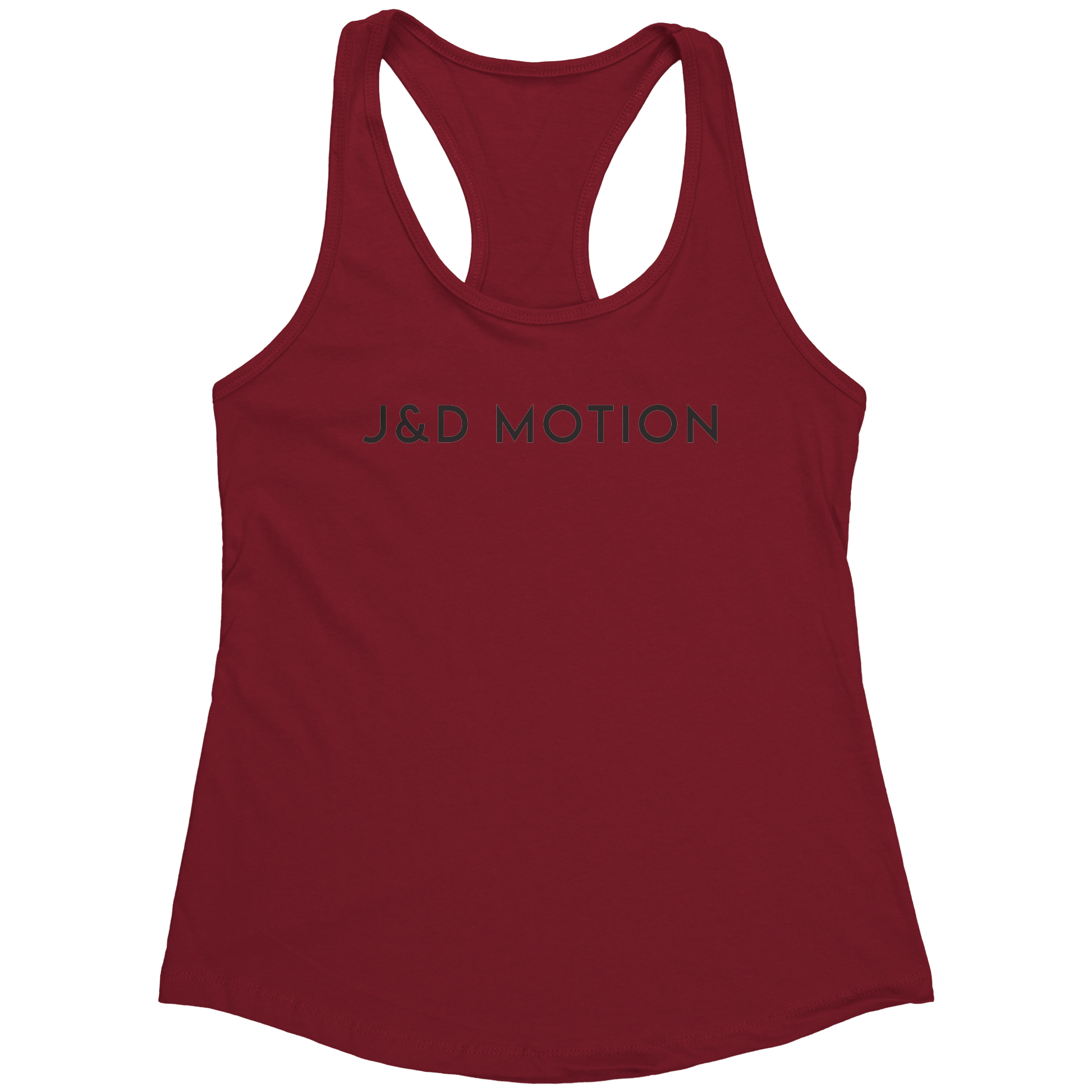 J&D Motion Women's Racerback Tank (Black Text) by teelaunch
