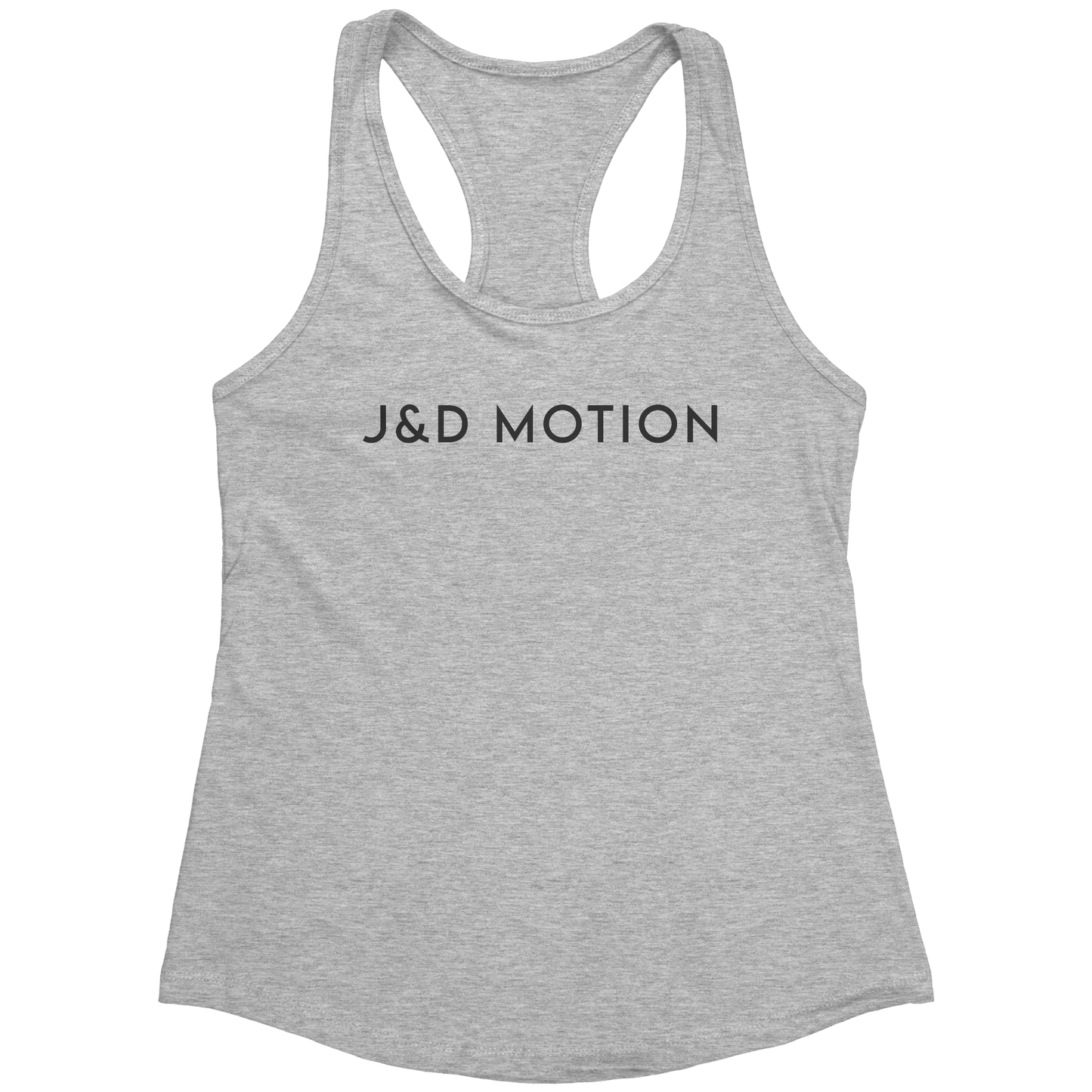 J&D Motion Women's Racerback Tank (Black Text) by teelaunch