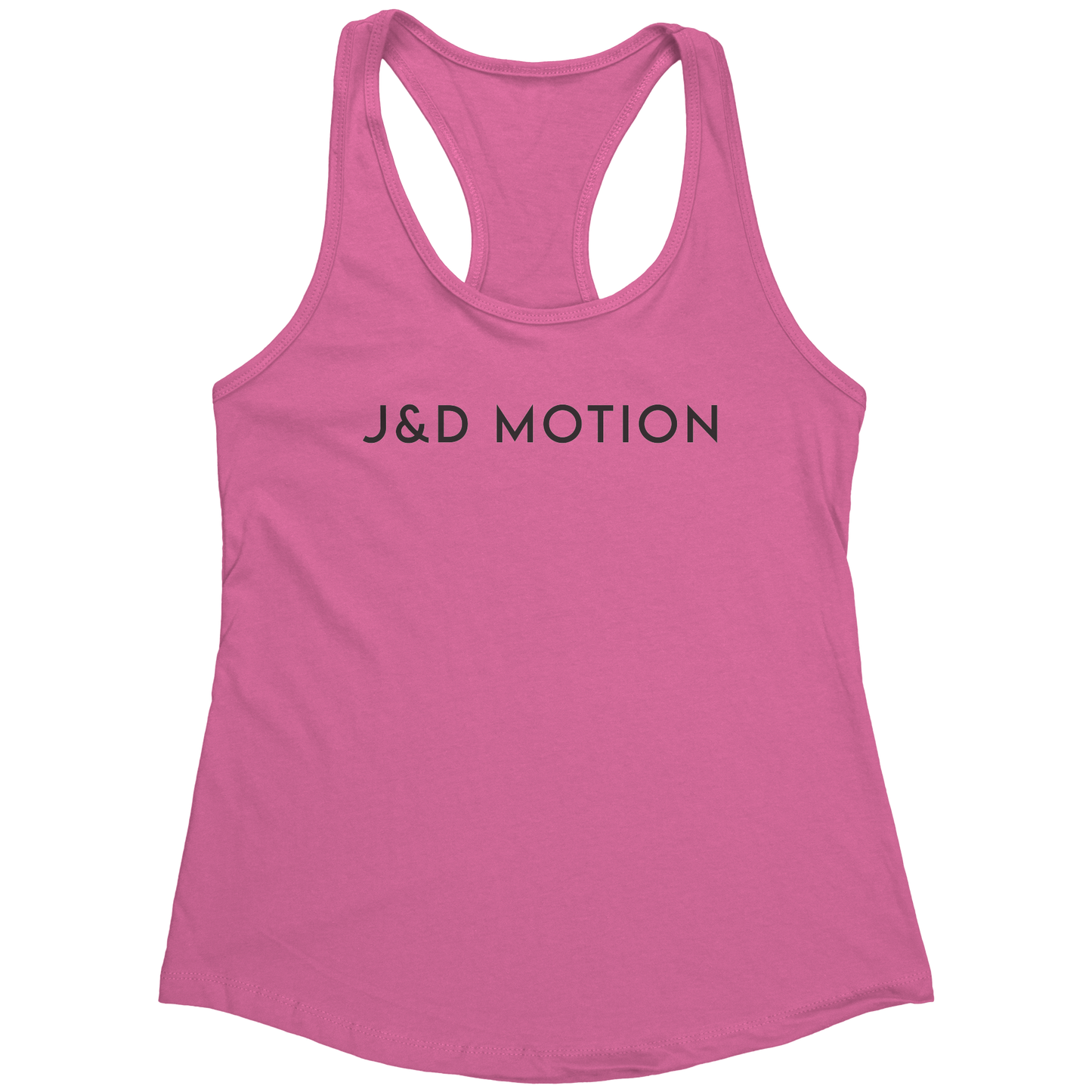 J&D Motion Women's Racerback Tank (Black Text) by teelaunch