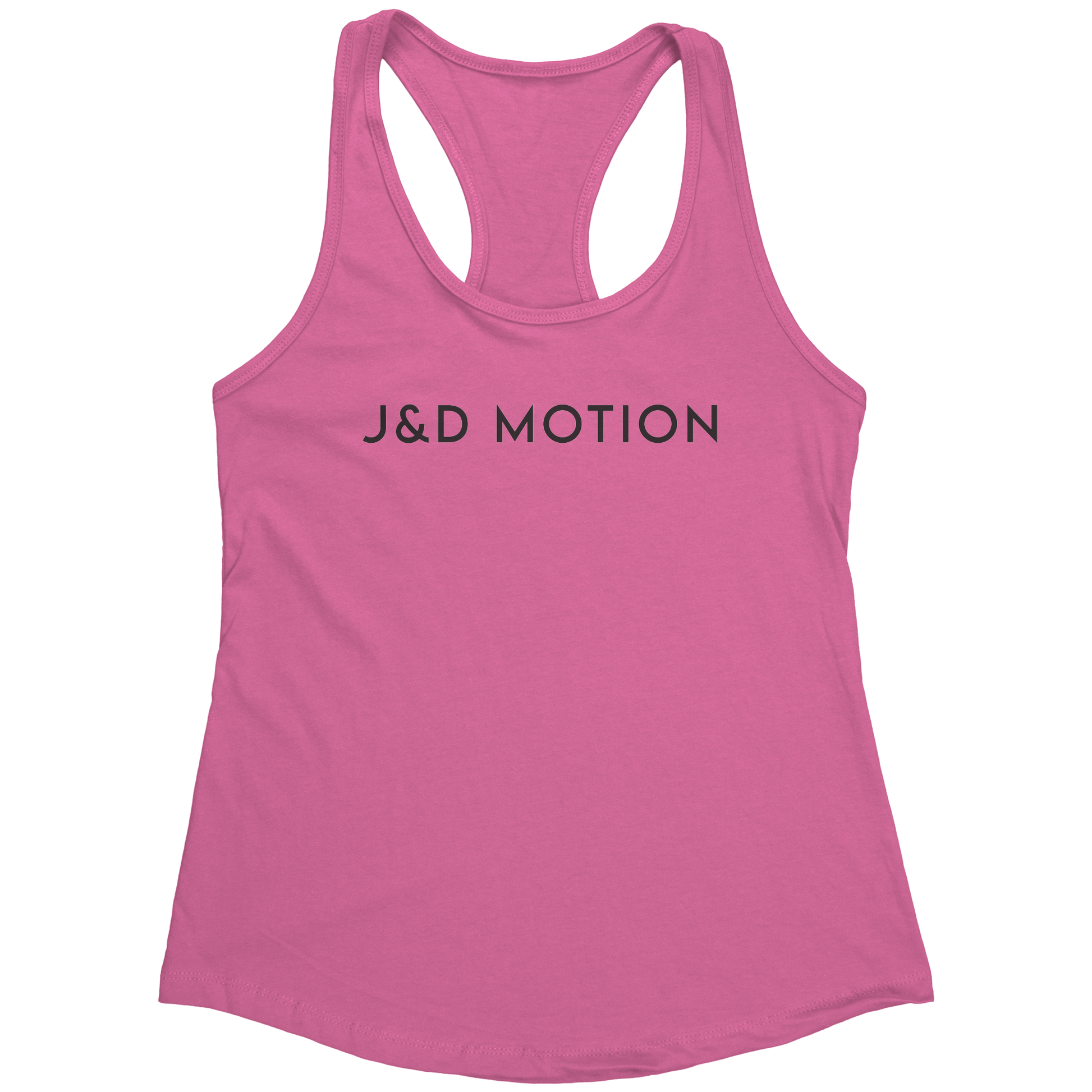 J&D Motion Women's Racerback Tank (Black Text) by teelaunch