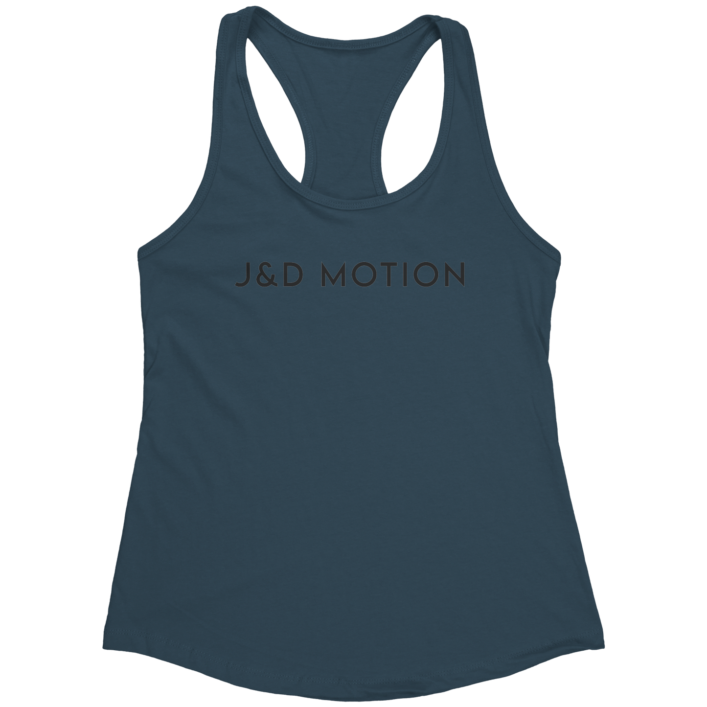 J&D Motion Women's Racerback Tank (Black Text) by teelaunch