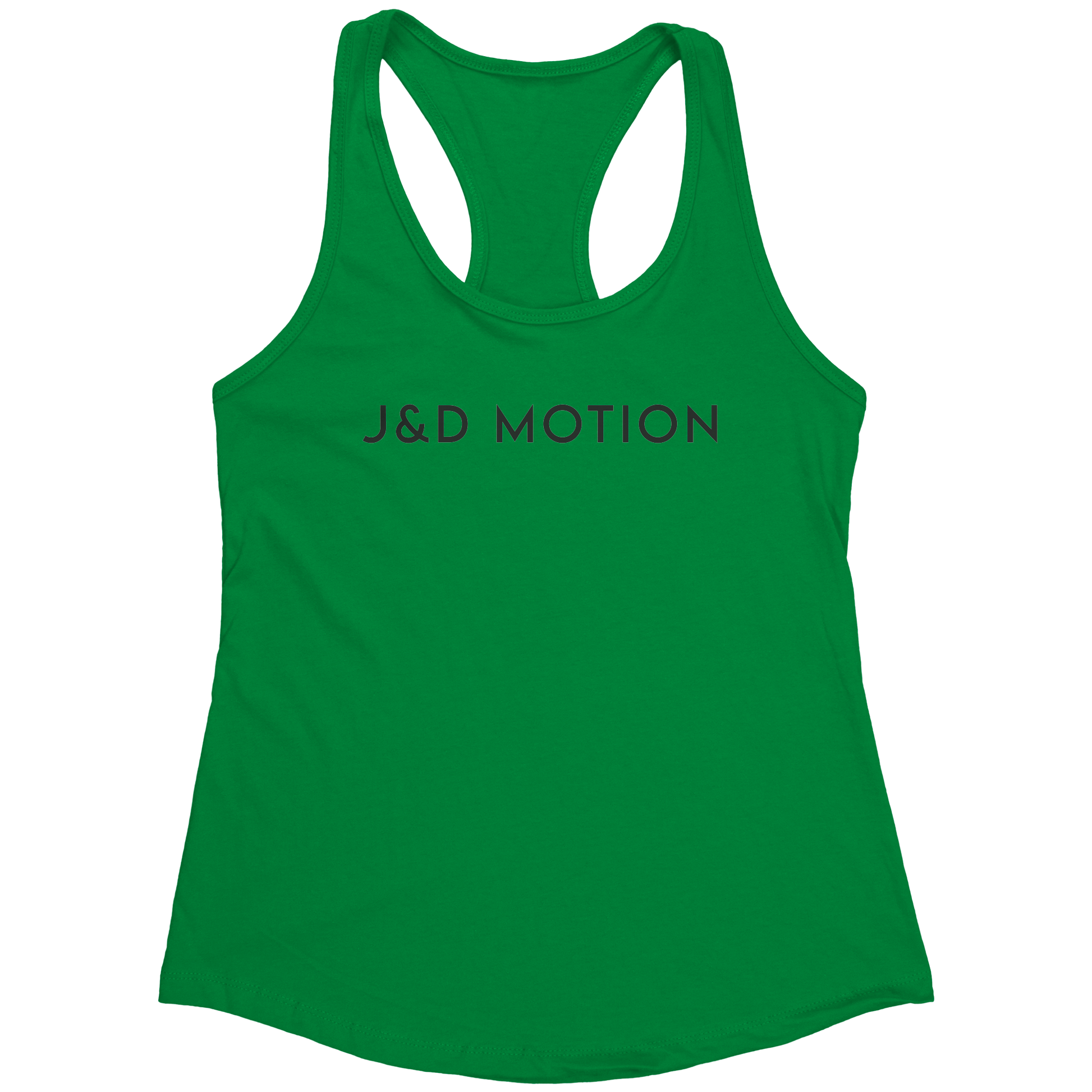 J&D Motion Women's Racerback Tank (Black Text) by teelaunch