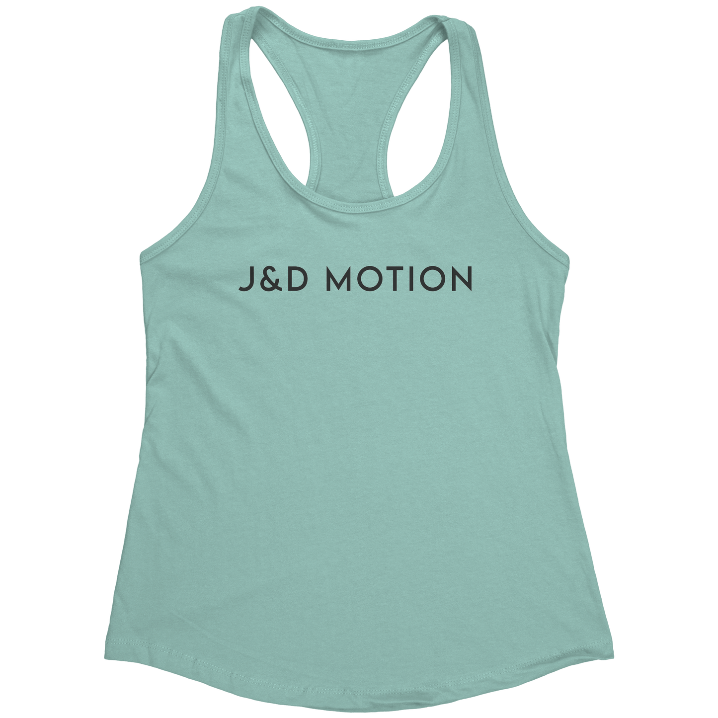 J&D Motion Women's Racerback Tank (Black Text) by teelaunch