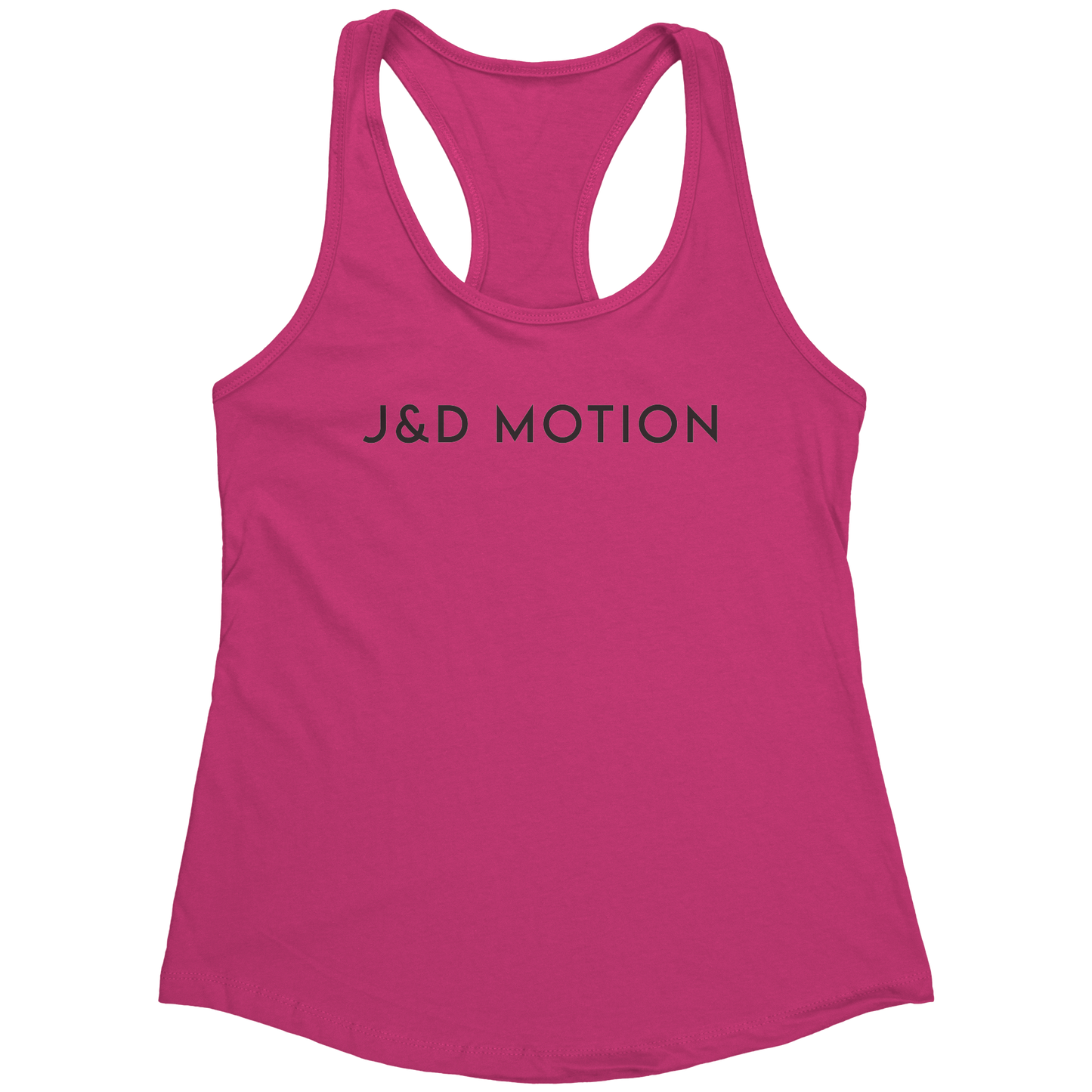 J&D Motion Women's Racerback Tank (Black Text) by teelaunch