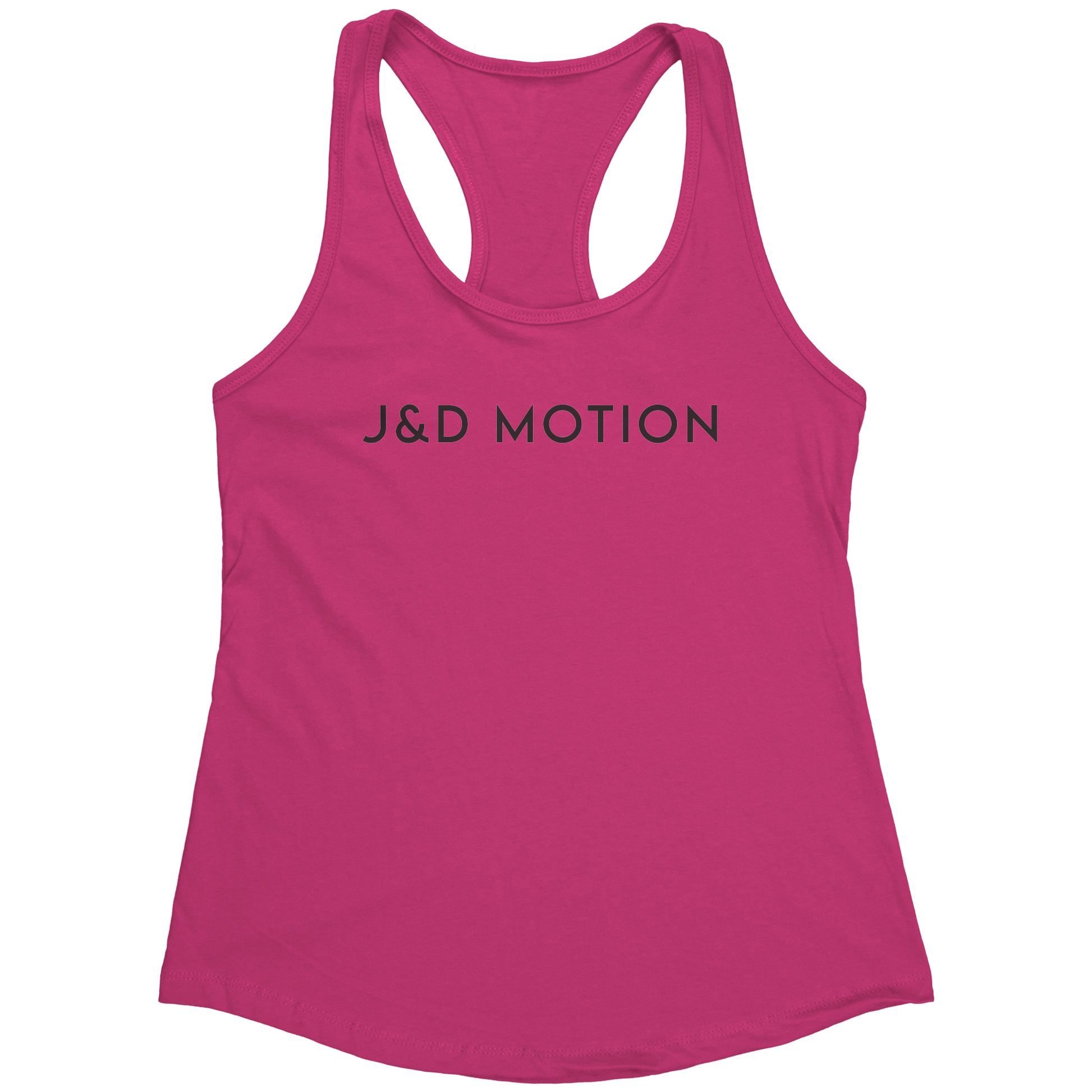 J&D Motion Women's Racerback Tank (Black Text) by teelaunch