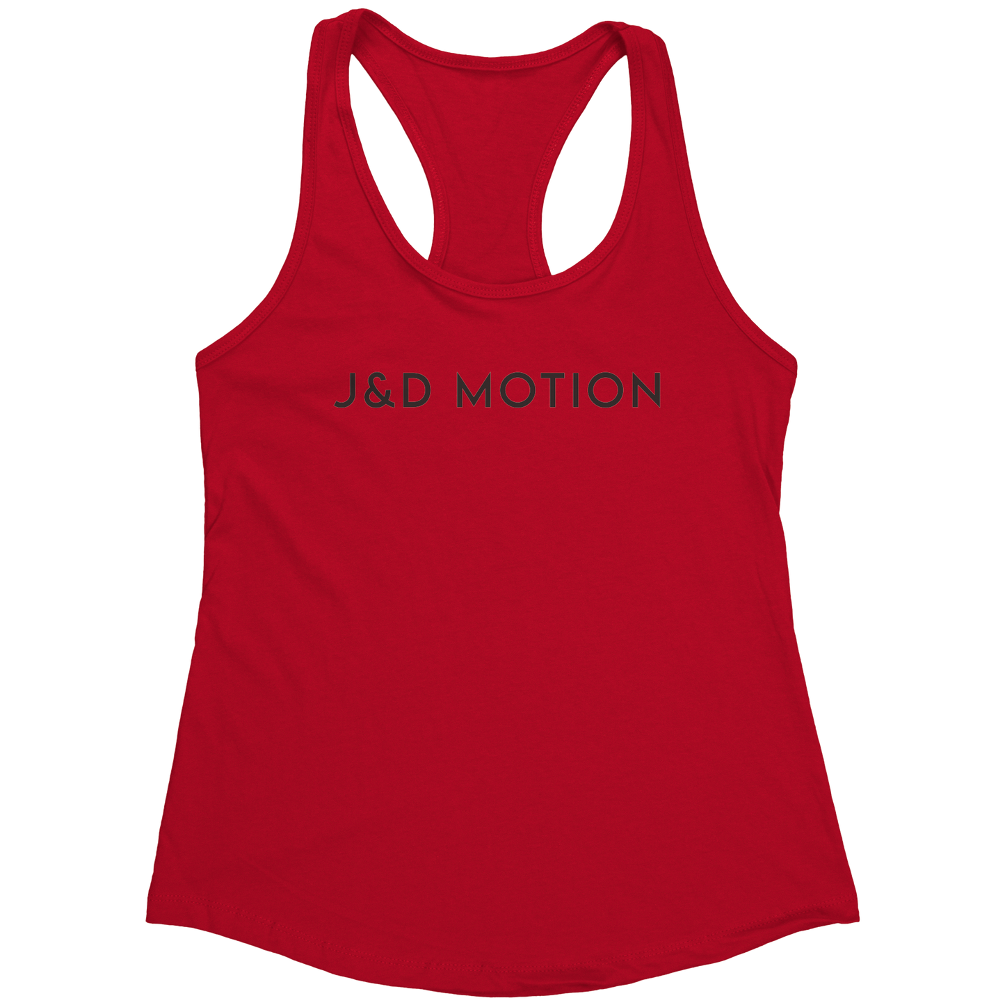 J&D Motion Women's Racerback Tank (Black Text) by teelaunch