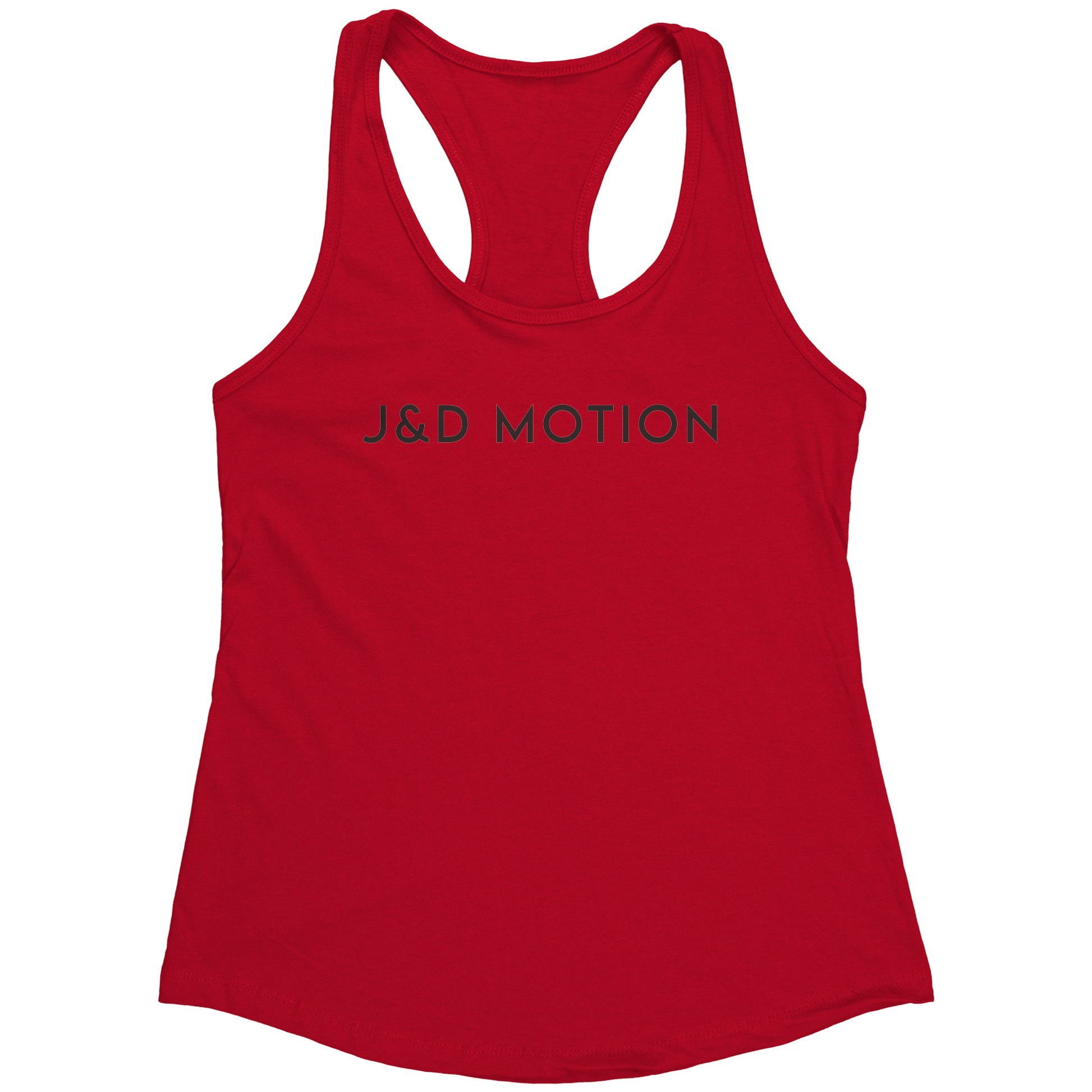 J&D Motion Women's Racerback Tank (Black Text) by teelaunch