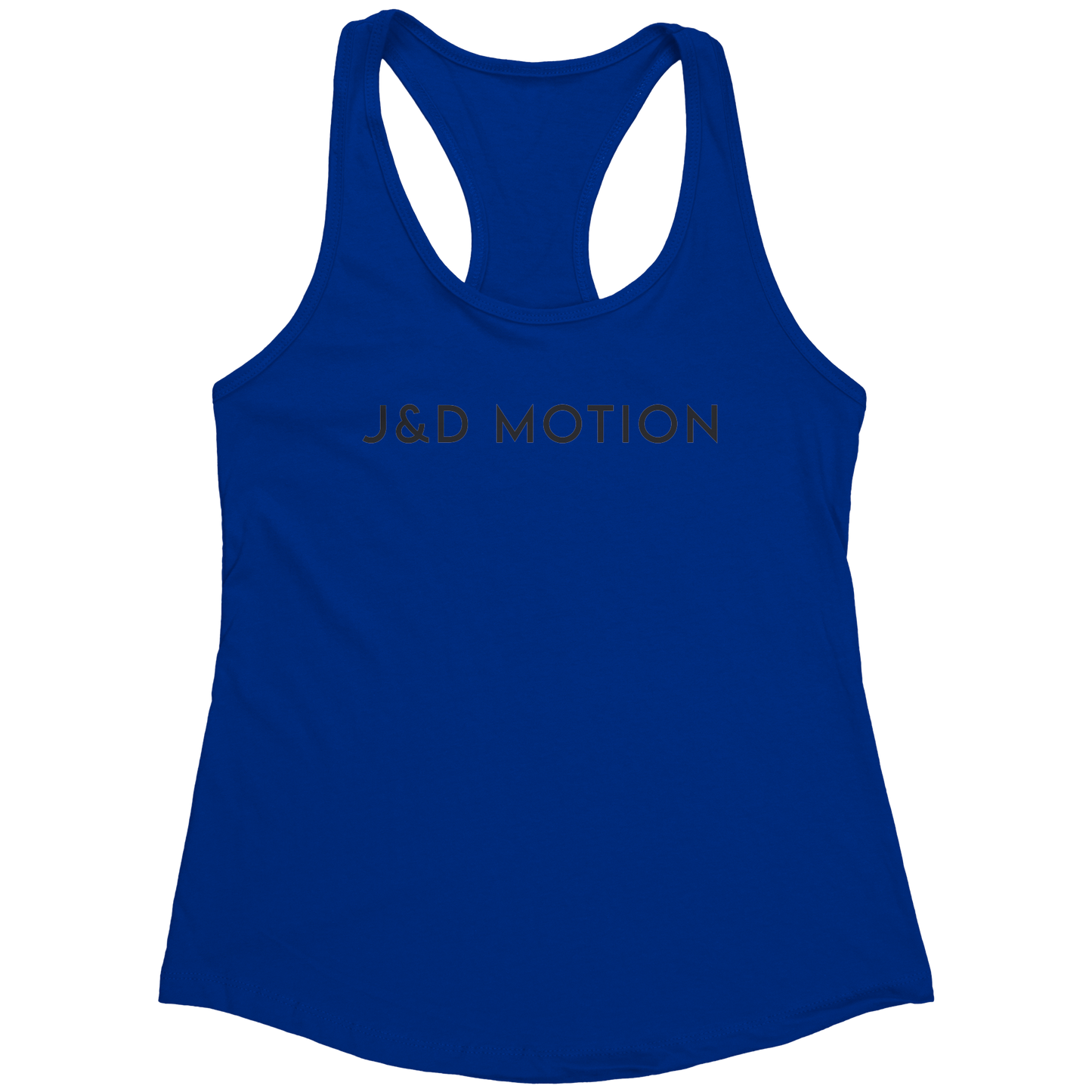 J&D Motion Women's Racerback Tank (Black Text) by teelaunch