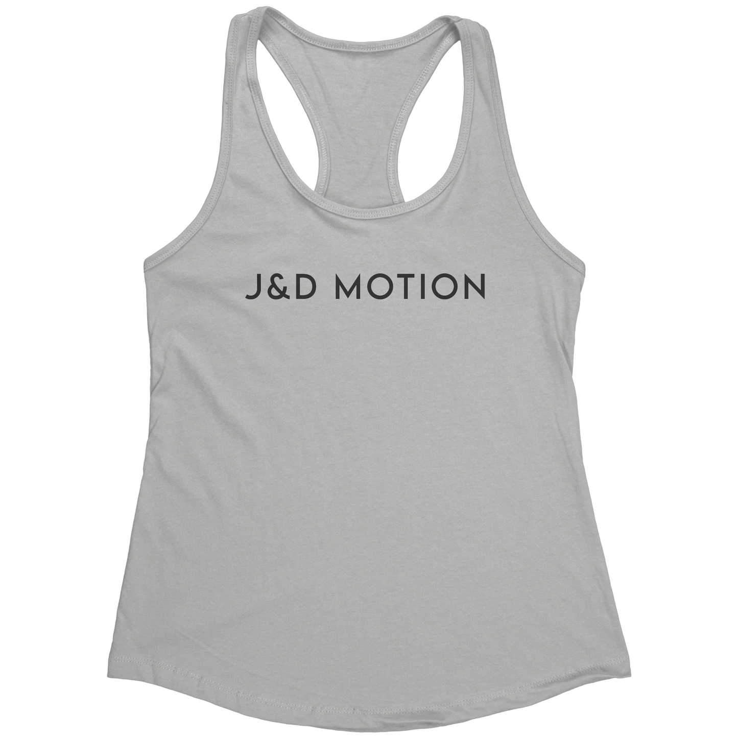 J&D Motion Women's Racerback Tank (Black Text) by teelaunch