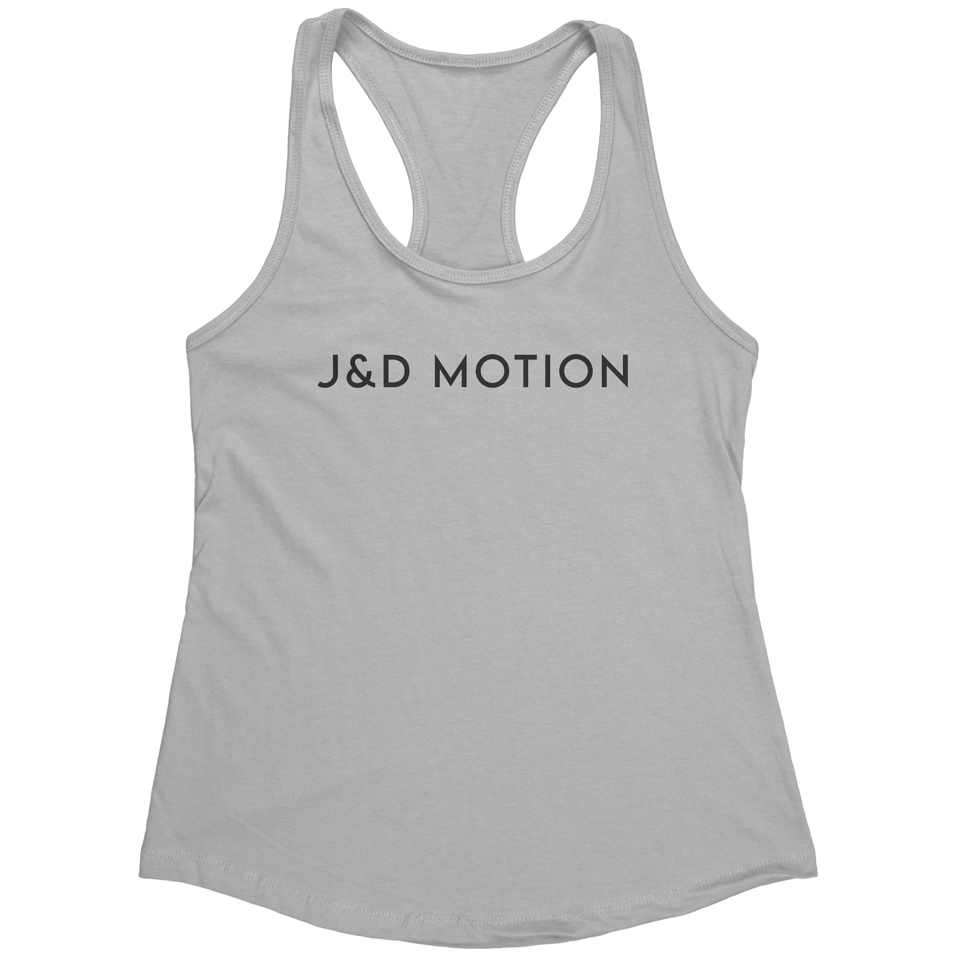 J&D Motion Women's Racerback Tank (Black Text) by teelaunch