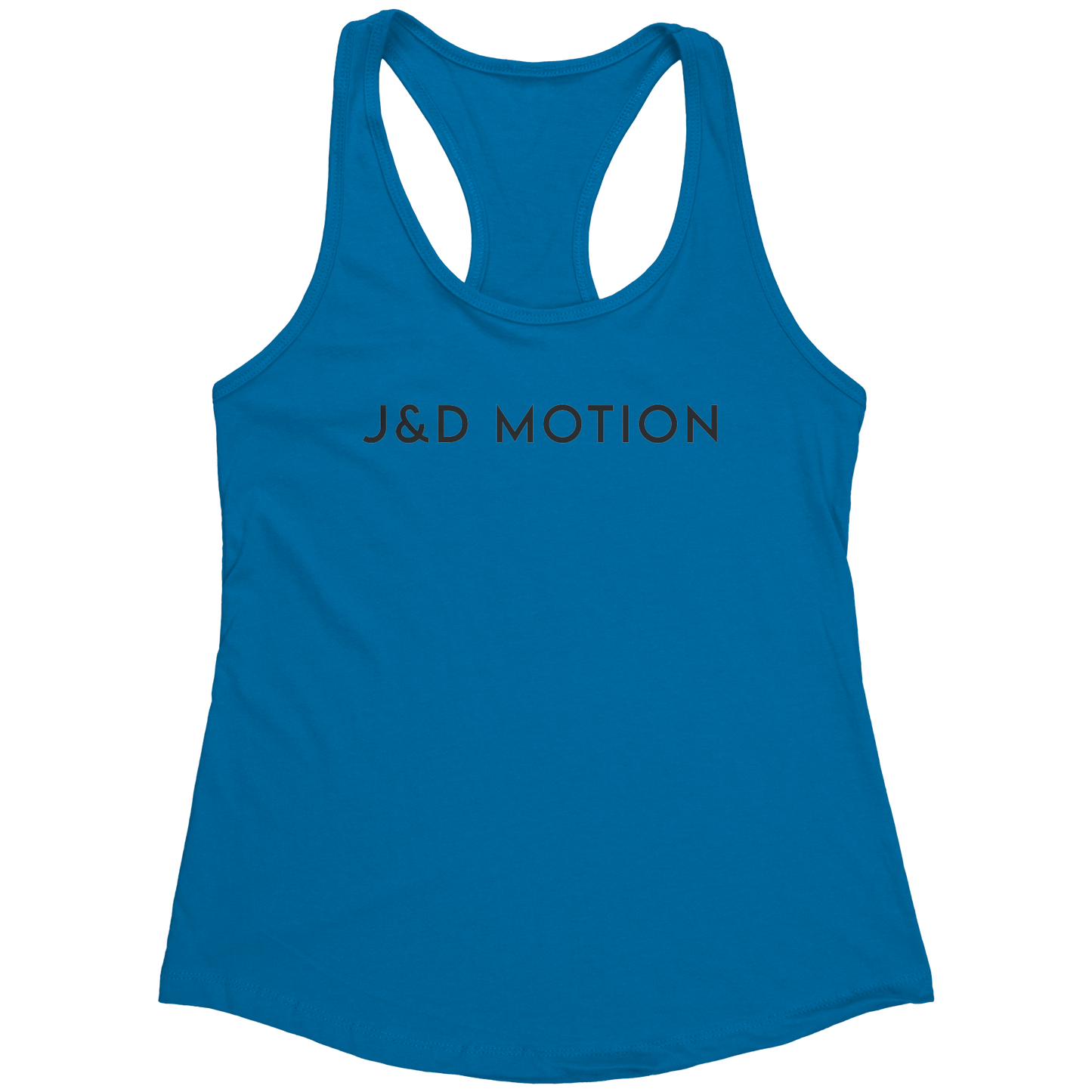 J&D Motion Women's Racerback Tank (Black Text) by teelaunch
