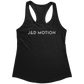 J&D Motion Women's Racerback Tank (White Text) by teelaunch