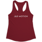 J&D Motion Women's Racerback Tank (White Text) by teelaunch