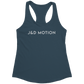J&D Motion Women's Racerback Tank (White Text) by teelaunch