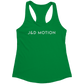 J&D Motion Women's Racerback Tank (White Text) by teelaunch