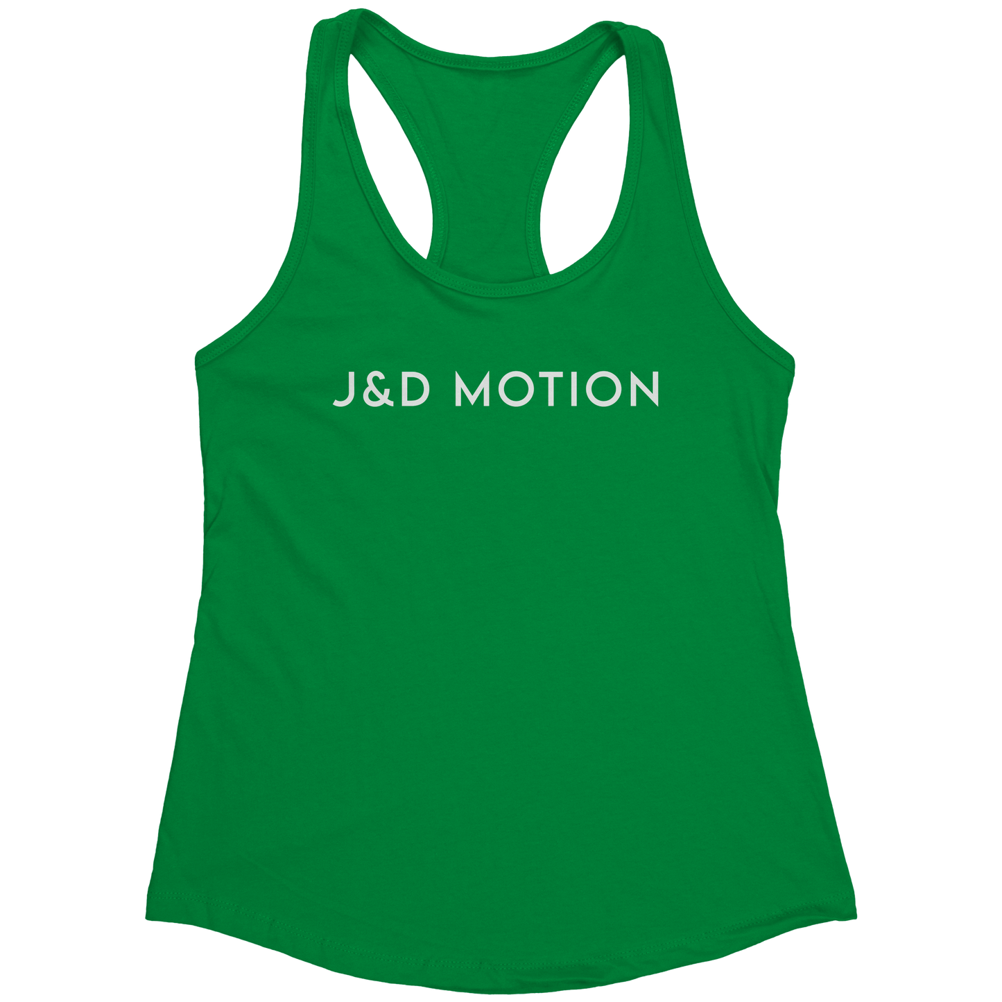 J&D Motion Women's Racerback Tank (White Text) by teelaunch