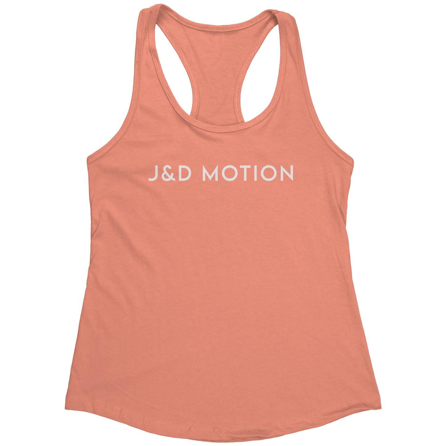 J&D Motion Women's Racerback Tank (White Text) by teelaunch