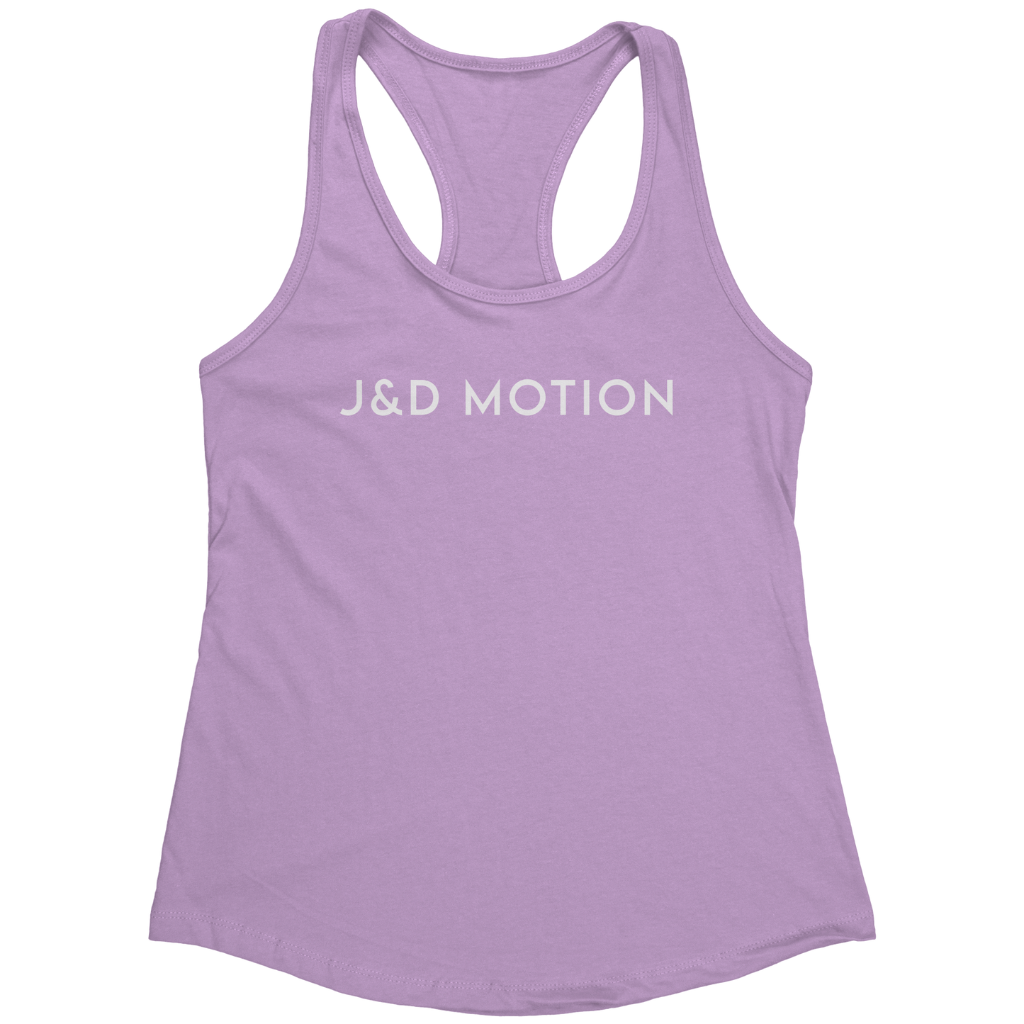 J&D Motion Women's Racerback Tank (White Text) by teelaunch