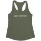 J&D Motion Women's Racerback Tank (White Text) by teelaunch