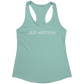 J&D Motion Women's Racerback Tank (White Text) by teelaunch
