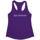 J&D Motion Women's Racerback Tank (White Text) by teelaunch