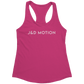 J&D Motion Women's Racerback Tank (White Text) by teelaunch