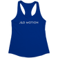 J&D Motion Women's Racerback Tank (White Text) by teelaunch